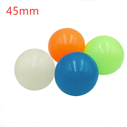 Sticky Wall Ball Stress Relief Toy - Glow Squish Ball for Kids and Adults