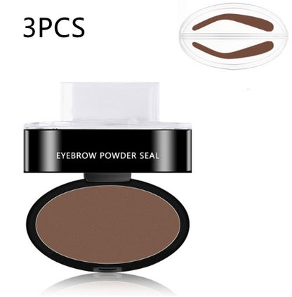 Eyebrow Stamp Powder Kit – Waterproof, 3 Shapes & Shades, Multi-Pack