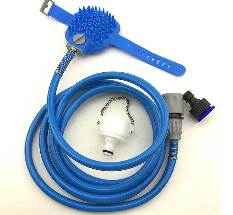 Dog Bath Glove with Spray Nozzle & Hose | Pet Washing Tool