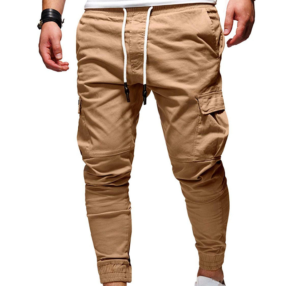 Men's Cotton Multi-Pocket Sweatpants – Loose Fit Casual Trousers