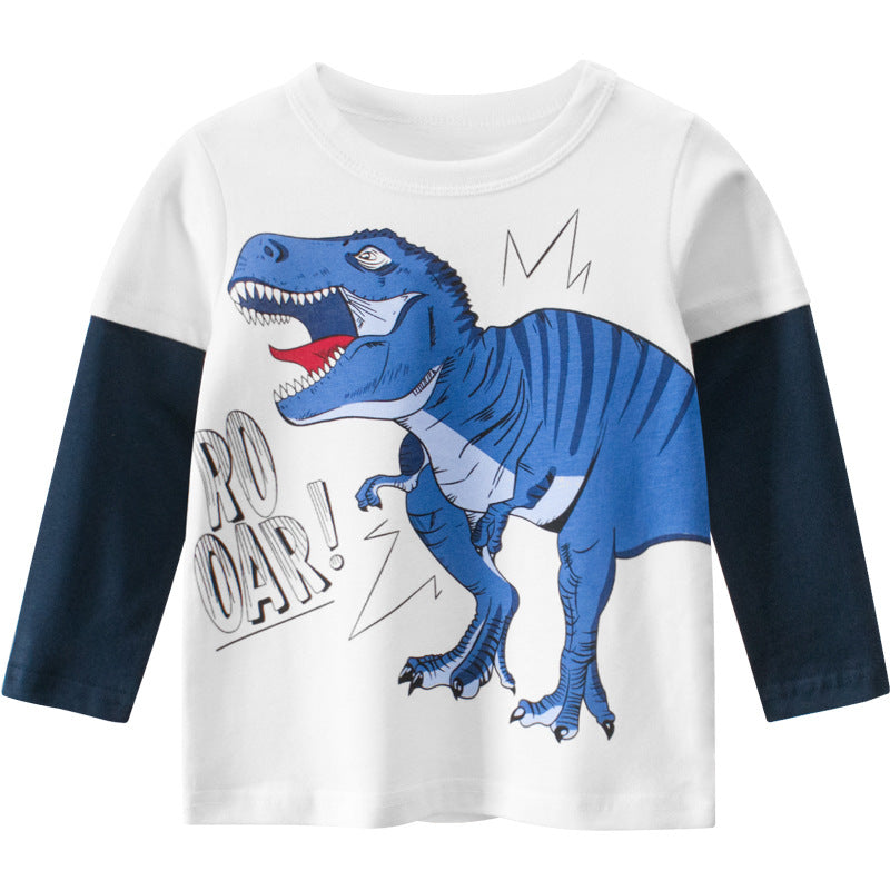 Children's Long Sleeve Cartoon Cotton T-Shirt | Ages 2-10