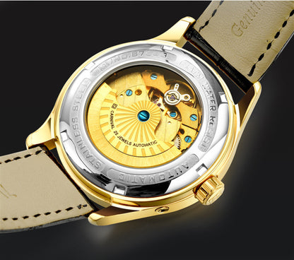 Men’s Automatic Mechanical Watch – Sapphire Crystal, Stainless Steel, 30M