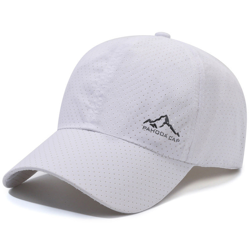 Breathable Hollow Polyester Baseball Cap - Sun Protection Unisex