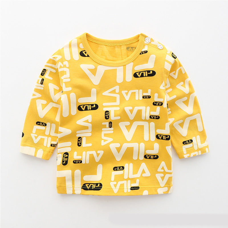 Baby & Kids Cotton Long Sleeve T-Shirt – 12 Print Styles