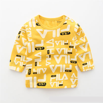 Baby & Kids Cotton Long Sleeve T-Shirt – 12 Print Styles