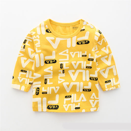 Baby & Kids Cotton Long Sleeve T-Shirt – 12 Print Styles