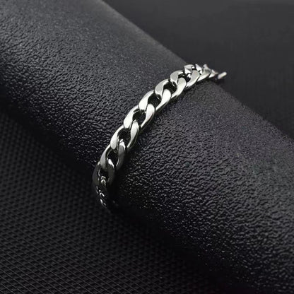 Men's Silver Cuban Chain Bracelet | Titanium Steel