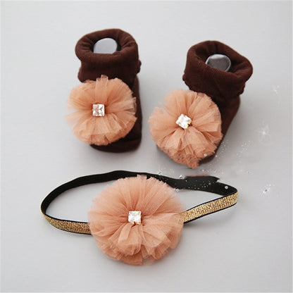 Bow & Zircon Hair Headband | Combed Cotton in 6 Colours