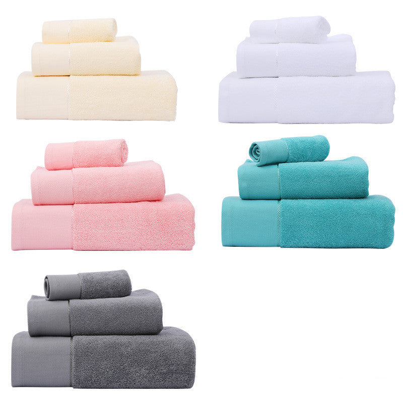 Cotton Hotel Towel Gift Set | 3-Piece Bath, Face & Square Towel Bundle
