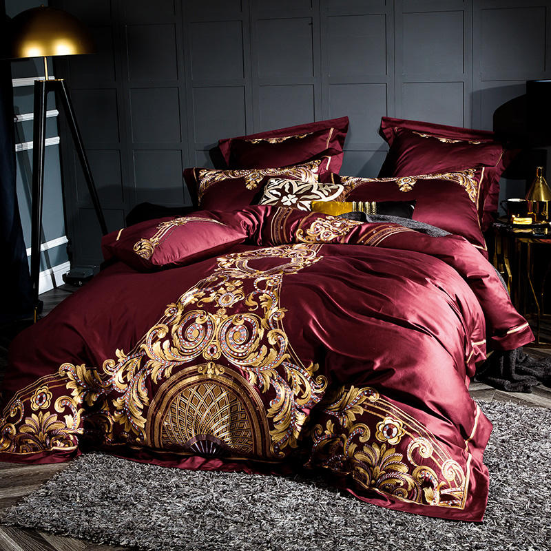 Embroidered Cotton Quilt Cover Set | Double, King & Super King