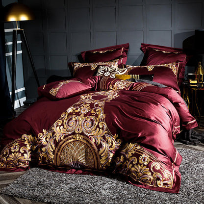 Embroidered Cotton Quilt Cover Set | Double, King & Super King