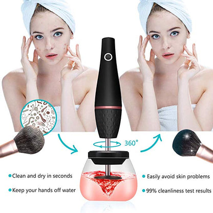 Electric Makeup Brush Cleaner – USB Rechargeable Fast Spin Cleaning