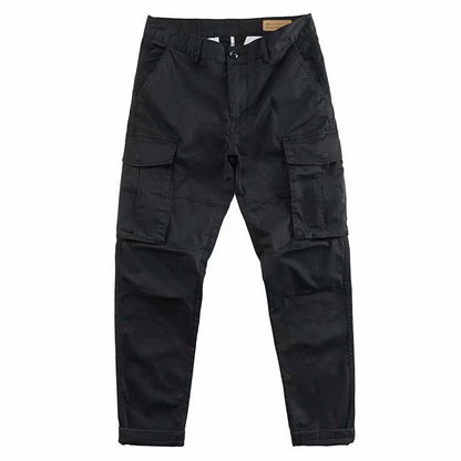 Men's Multi-Pocket Cropped Cotton Work Trousers