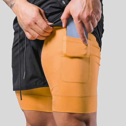 Men's Double Layer Running Shorts | Lined Polyester Active M-3XL
