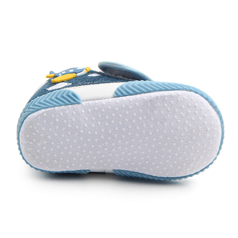 Baby Cartoon Canvas Walking Shoes | Anti-Slip First Walkers 11-13cm