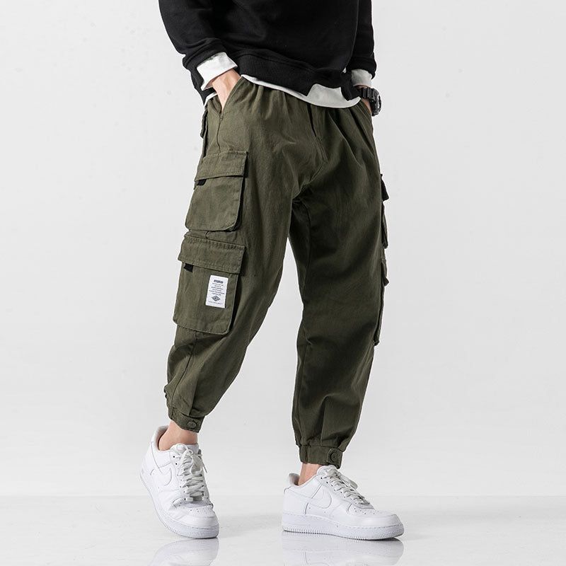 Men's Slim-Fit Cargo Jogger Trousers | S–3XL | Army Green, Black, Grey, Khaki