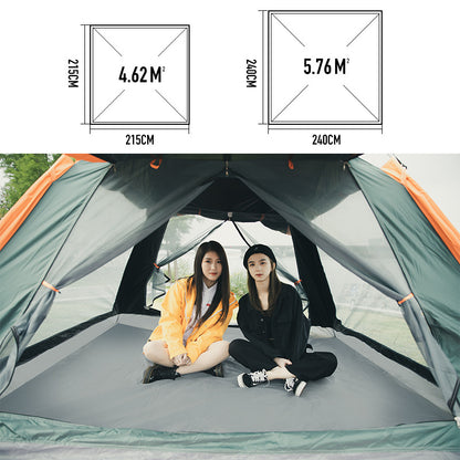 3-Person Beach & Camping Tent – Silver-Coated T210 Waterproof Quick-Pitch Tent with Optional Ground Mat