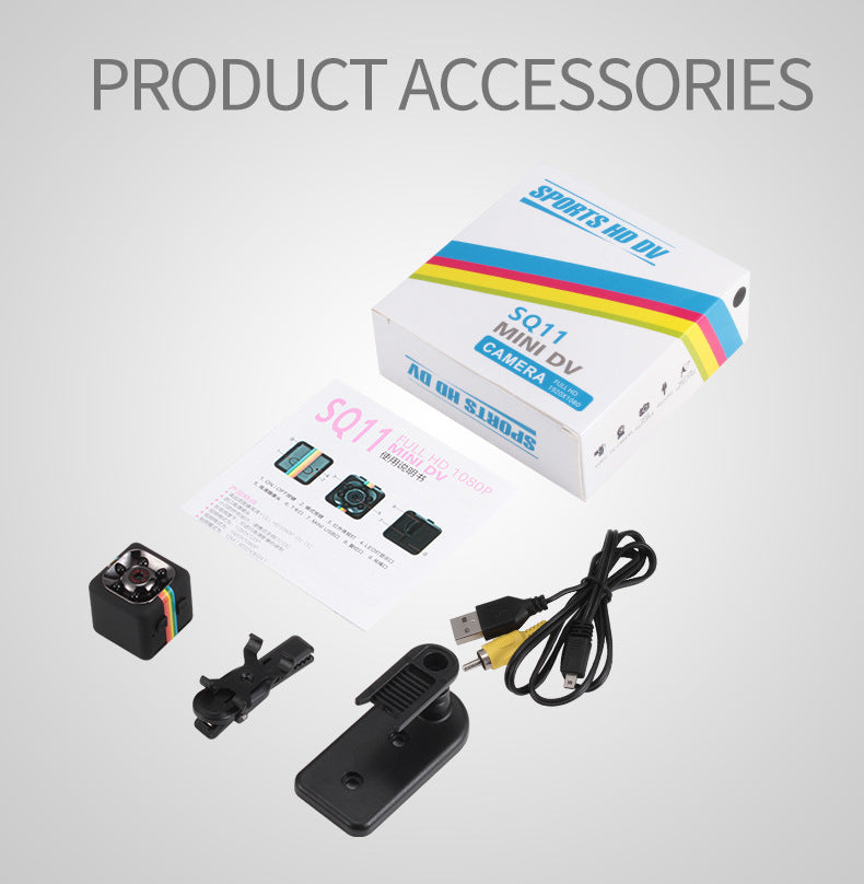 SQ11 Mini HD 1080P Camera with Night Vision & Motion Detection