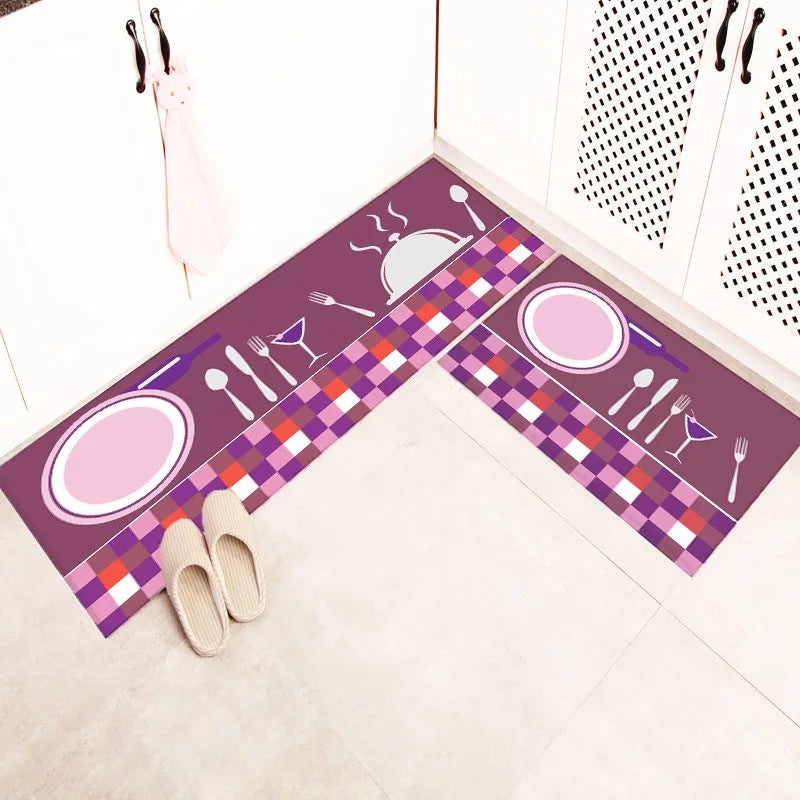 Kitchen Floor Mat | Geometric Leather Runner | 40x60cm & 40x120cm