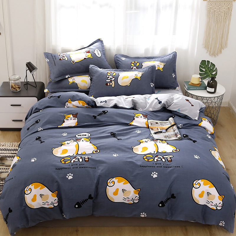 Printed Cotton Bedding Set | 5 Sizes | 3 or 4 Piece