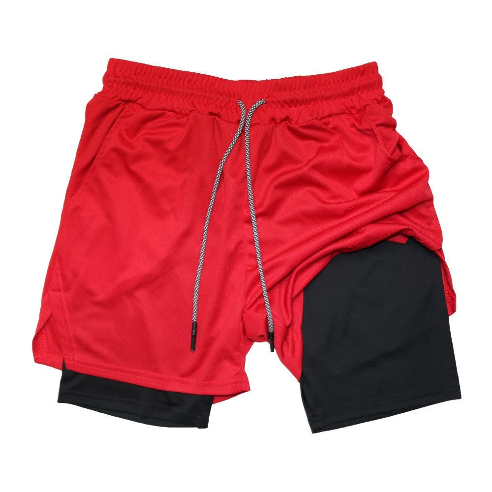 Men's Double-Layer Quick-Dry Sports Shorts | Pockets M-3XL