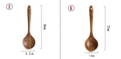 Natural Wood Kitchen Utensil Set