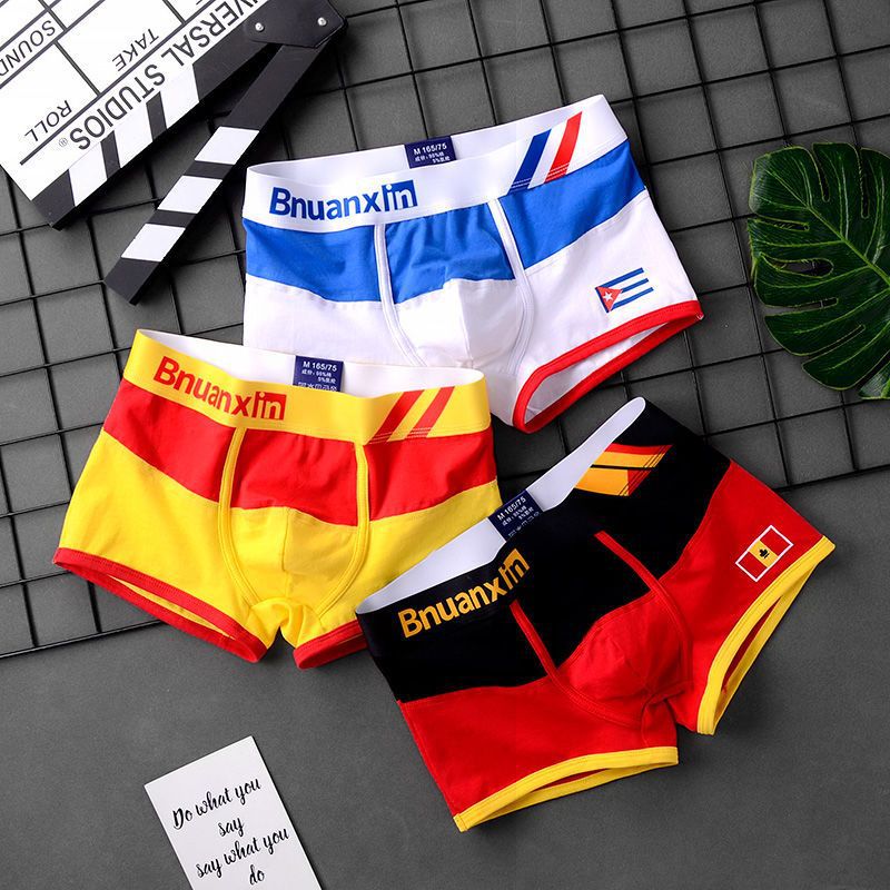 Men's Cotton Boxer Briefs 3-Pack – Breathable Sports Underwear 9 Colour Combos