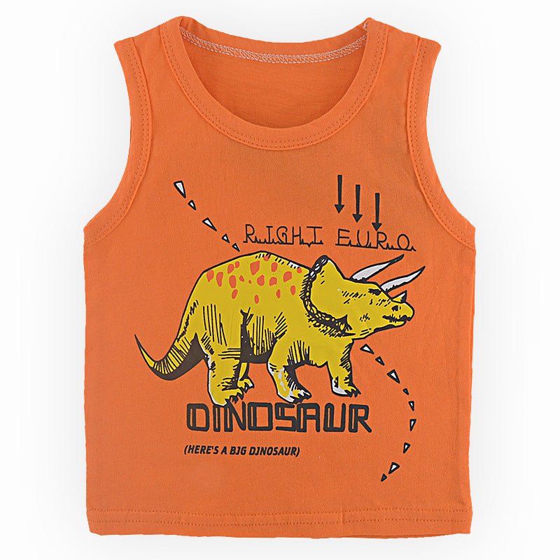 Children's Cartoon Print Cotton Sleeveless Vest | 10 Designs