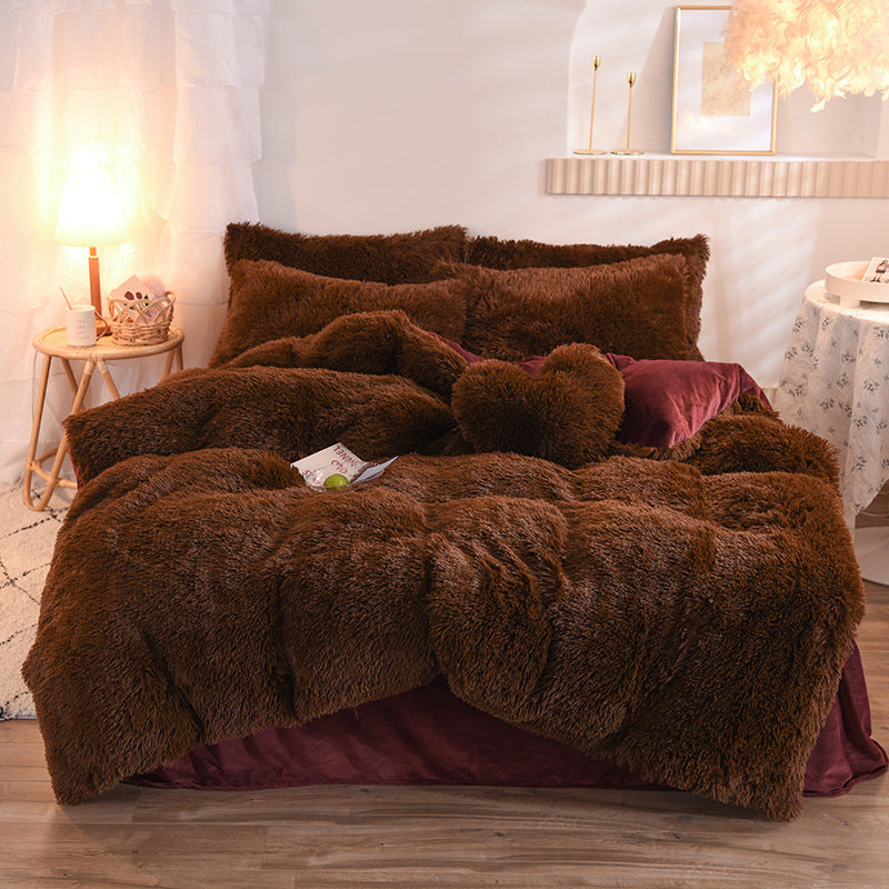 Luxury Thick Fleece Duvet Cover Set | Warm Plush Bedding