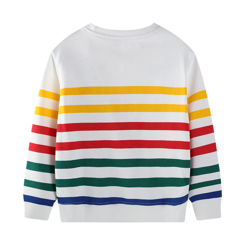 Boys Excavator Cartoon Hoodie Sweatshirt | Ages 2–7