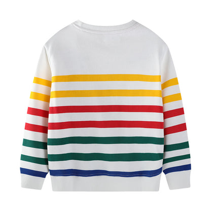 Boys Excavator Cartoon Hoodie Sweatshirt | Ages 2–7