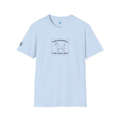 'Easily Distracted By…wait, is that a dog?' Cartoon Dog Graphic Tee