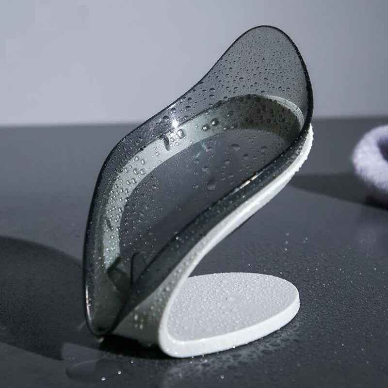 Self-Draining Soap Dish Holder – Non-Slip Leaf Design Bathroom Soap Tray