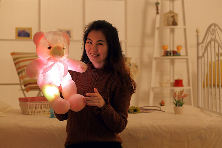 LED Light-Up Teddy Bear Plush Toy - Colour Changing Glow Bear for Kids