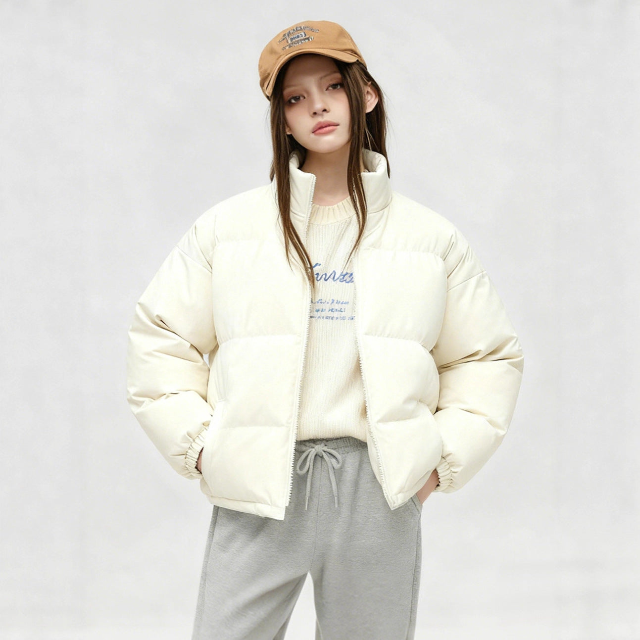Women's Hooded Stand Collar Padded Coat | Casual Winter Coat