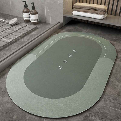 Soft Blended Bathroom Floor Mat – Non-Slip Bath Rug in Oval & Rectangle