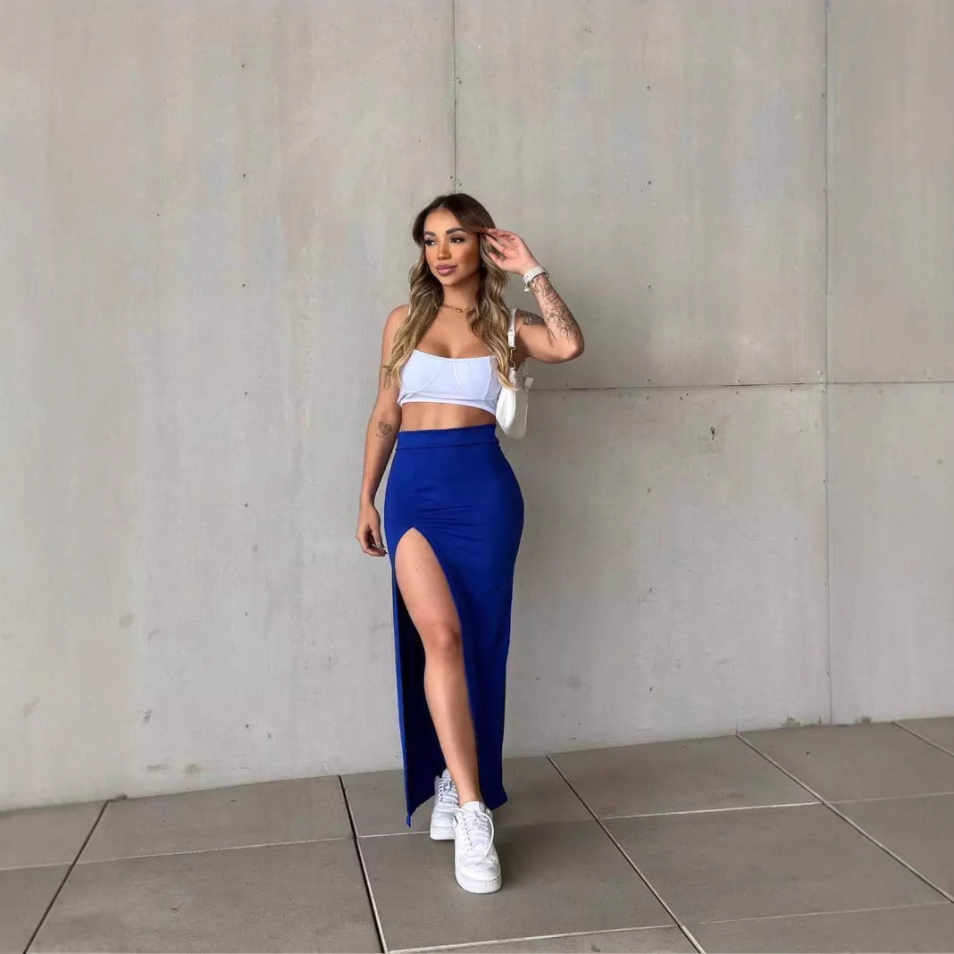 Women's Slit Bodycon Mini Skirt
