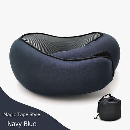 Memory Foam Travel Neck Pillow — U-Shaped Neck Support for Flights, Commuting & Long Journeys