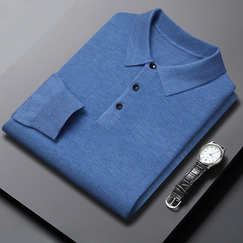 Men's Polo Neck Knitted Sweater | 10 Colours