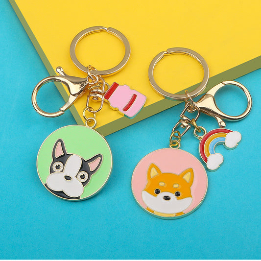 Metal Animal Keychain Pendant | Falcon, Shiba Inu, Schnauzer & Shar Pei