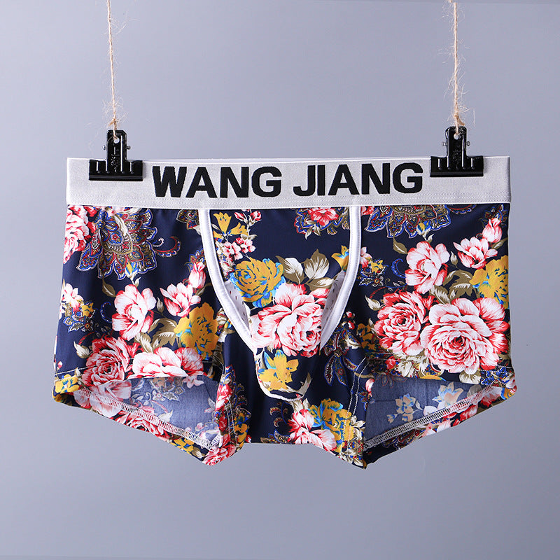 Men's Ice Silk Printed Boxer Briefs – Soft Nylon Knit Underwear 20 Designs