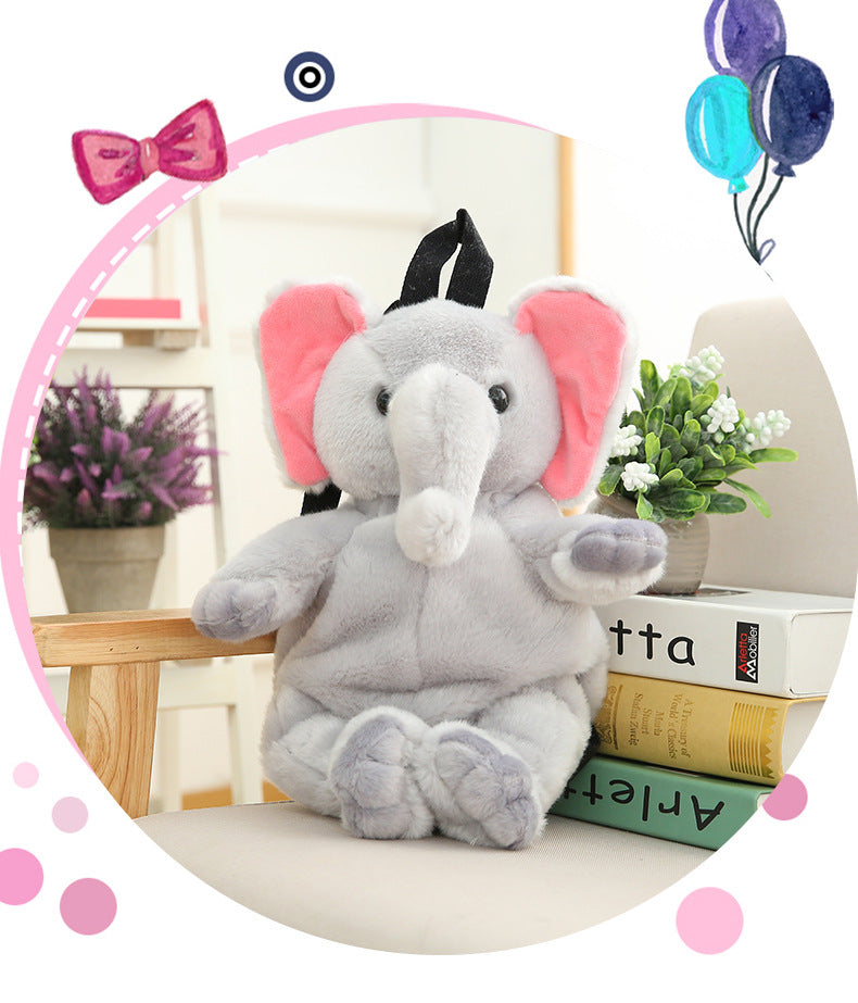 Kids' Plush Animal Backpack – 40cm Stuffed Cartoon Bag, 8 Designs