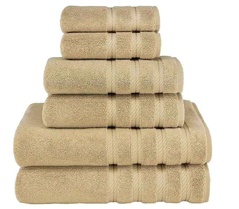 Long Staple Cotton Towel Set – Absorbent 3-Piece Bath Towel Bundle