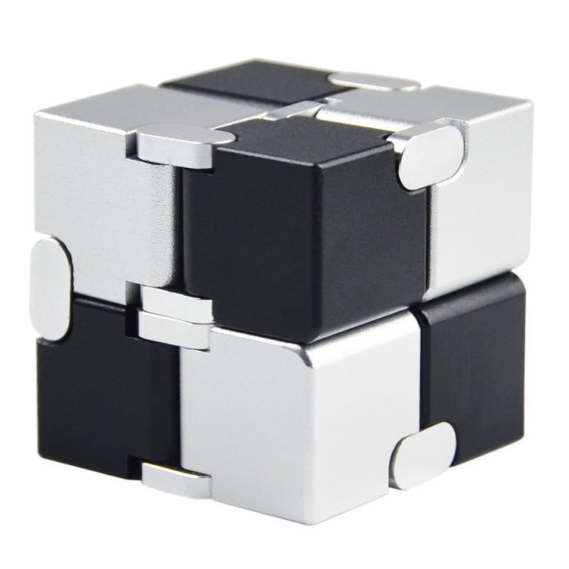 Premium Aluminium Alloy Infinite Cube Fidget Toy | Metal Desk Toy