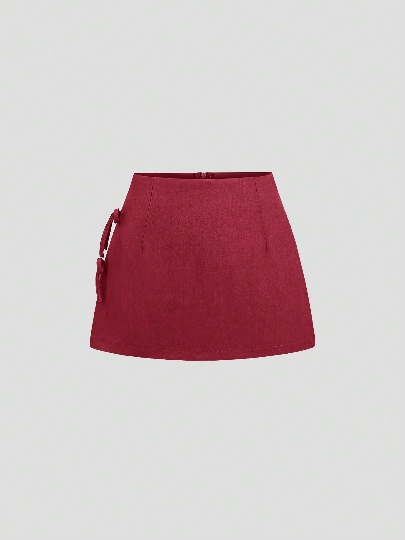 Women's Bow Detail Zip A-Line Mini Skirt