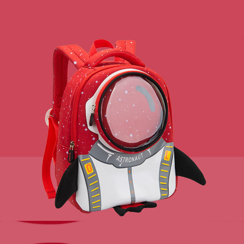 Toddler Astronaut Backpack – Cartoon Canvas Anti-Lost Bag, Ages 1–6