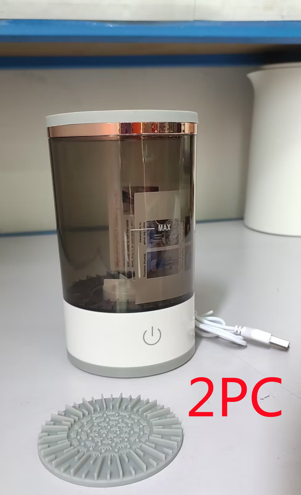 Electric Makeup Brush Cleaner — USB Rechargeable Automatic Brush Spinner & Dryer
