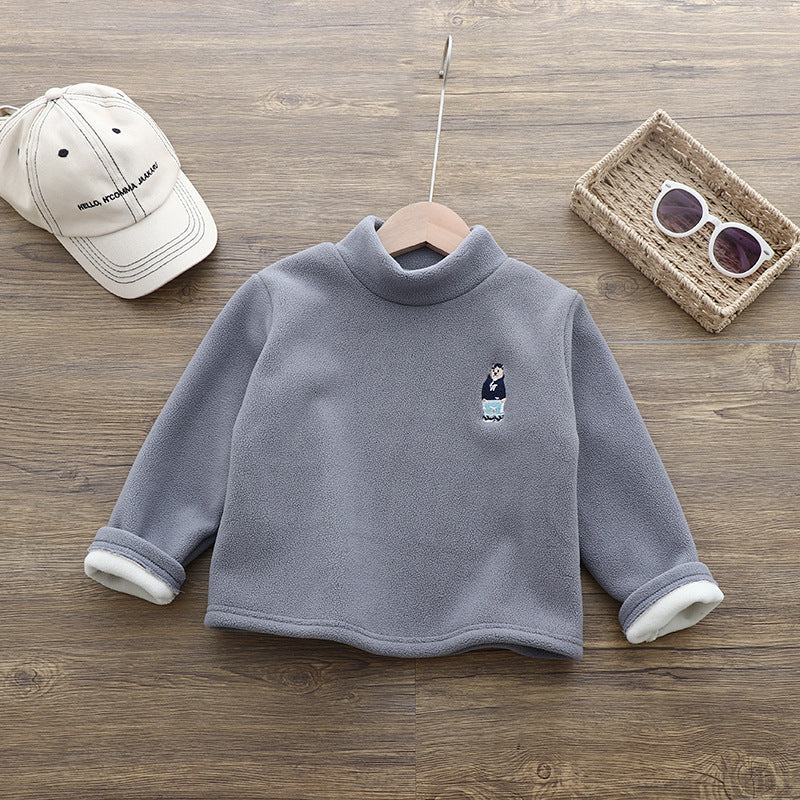 Kids Long Sleeve Base Layer Top – Soft Polyester Pullover