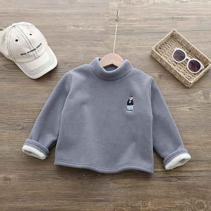 Kids Long Sleeve Base Layer Top – Soft Polyester Pullover