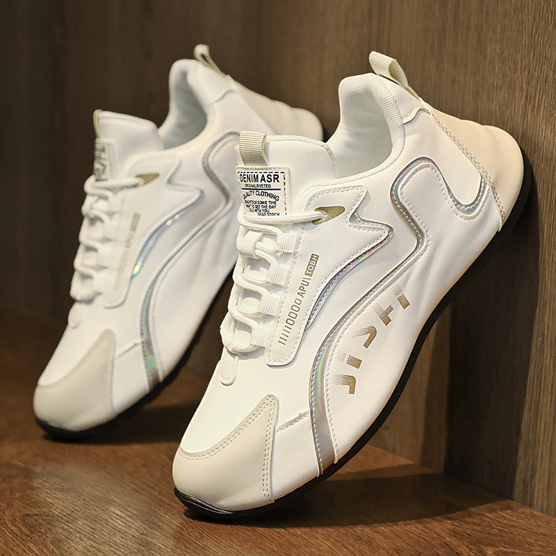 Men's Colourblock Low-Top Dad Trainers - Lace-Up Breathable Running Sneakers